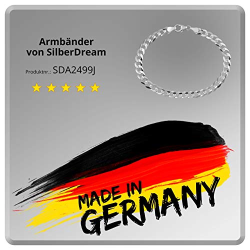 Pulsera para hombre y mujer facetada (SDA2499J) de SilberDream, 19 cm de plata de ley 925