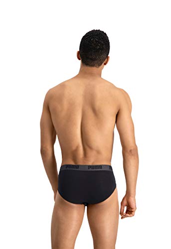 Puma Basic Brief 2P - Calzoncillos para hombre, color negro, talla S