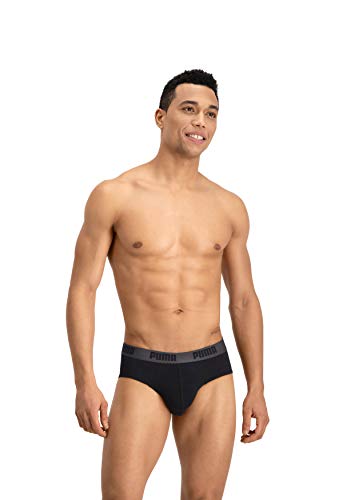 Puma Basic Brief 2P - Calzoncillos para hombre, color negro, talla S