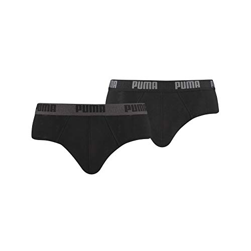 Puma Basic Brief 2P - Calzoncillos para hombre, color negro, talla S