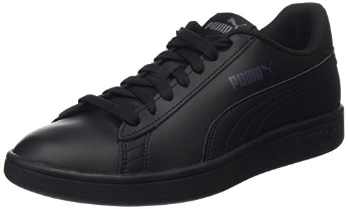 PUMA Smash V2 L, Zapatillas Unisex Adulto, Negro Black Black, 38.5 EU