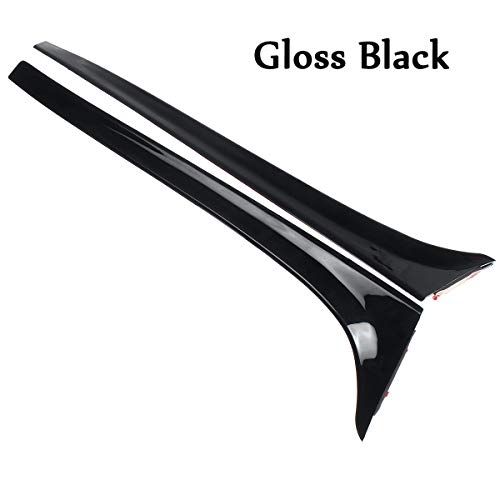 PUNGDUNK Ventana De Fibra De Carbono Trasera Lateral del Alerón del ala For VW Golf 7 MK7 GTD R 2014-2018 Car-Styling Accesorios For Automóviles Revelación (Color : Gloss Black)