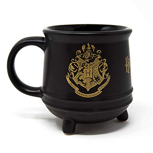 Pyramid International" Harry Potter (Hogwarts Crest) Cauldron - Taza de café (cerámica, 21 x 29 x 1,3 cm), diseño de calavera, multicolor