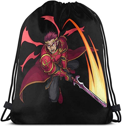 QiangQ Bolso con cordón Drawstring Bags Sport Gym Sack Party Favor Bags Wrapping Gift Bag Drawstring Backpack Storage Goodie Bags Cinch Bag - Sword Art Online - Eugene