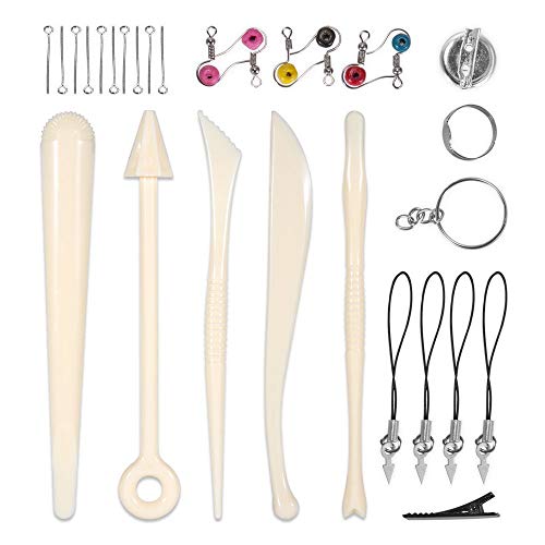 QMAY Modelado de Arcilla, Arcilla de polímero Kit de Herramientas de Modelado, Arte Creativo DIY Crafts, Regalo para niños (46 Bloques(28g))