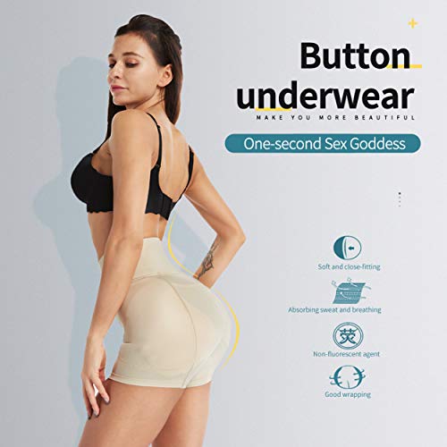 Queenral Bragas Faja Mujer Butt Lifter Hip Correctivo Cintura Alta Side Pads