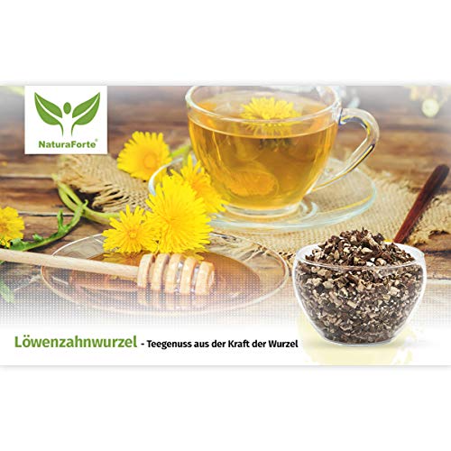 Raíz de diente de león NaturaForte 500g - Té de diente de león, suelto, calidad medicinal, té de hierbas tradicional, 100% natural y sin aditivos, secado y probado en laboratorio