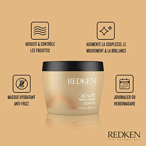 Redken Mascarilla All soft Heavy Cream para cabellos deshidratados - 250 ml