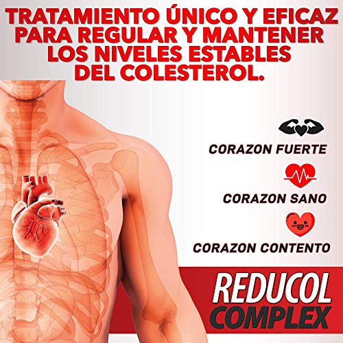 Reductor del Colesterol | Reduce y Mantiene en niveles sanos tu Colesterol | Levadura de Arroz rojo + Coenzima Q10 + Resveratrol + Mango Africano + Vitamina D | Fórmula Natural 100% eficaz | 60 Caps.