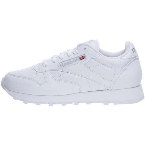 Reebok CL LTHR 2232 - Zapatillas de deporte de cuero para mujer, color blanco, talla 40