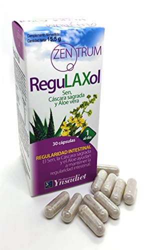 REGULAXOL +ALOE VERA | REGULARIDAD INTESTINAL | AYUDA A FAVORECER UNA BUENA DIGESTIÓN |ADELGAZANTE NATURAL | PÉRDIDA DE PESO |30 CÁPSULAS| ZENTRUM