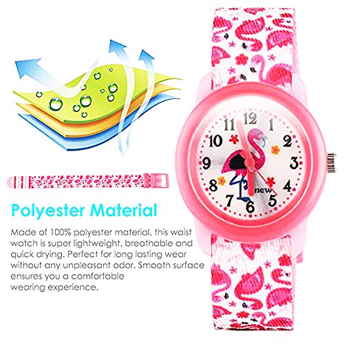 Reloj de Pulsera analógico de Cuarzo para niños y niñas, Resistente al Agua, Reloj de Pulsera para Aprender a los niños