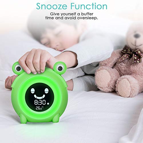 Reloj despertador para niños Dormir y levantarse para niños Reloj para entrenador Sueño y sonidos Máquina Luz de noche junto a la cama