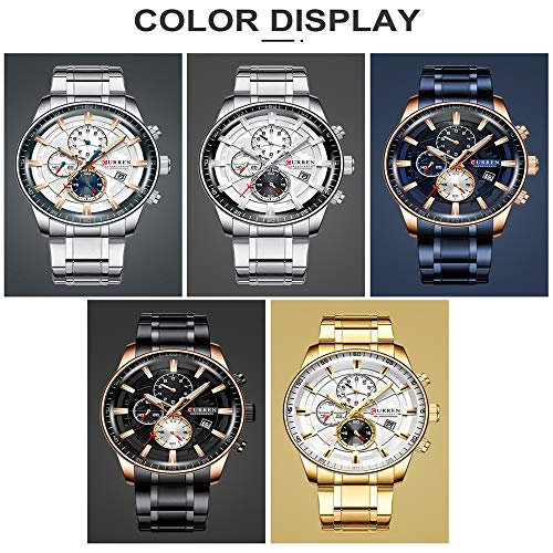 Relojes para Hombres Top Luxury Brand Fashion Quartz Men Watch Reloj de Pulsera de Negocios con cronógrafo a Prueba de Agua Relogio Masculino