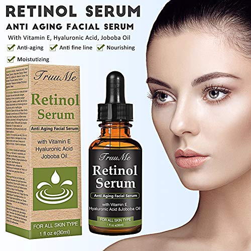 retinol Serum, ácido hialurónico Serum, Anti-Arrugas de Serum, anti-edad Serum con 2,5% retinol, ácido hialurónico y Vitamina E – para Wrinkles, Fine Lines y piel hydrat miniaturización (30ml)