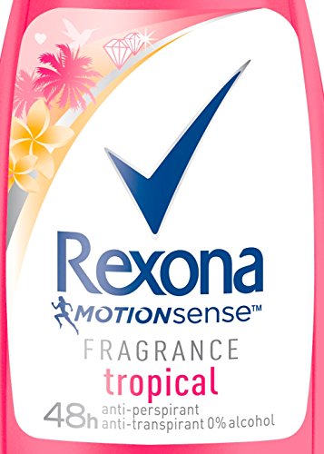 Rexona - Tropical, desodorante enroll - on, mujer, pack de 6 (6 x 50 ml)