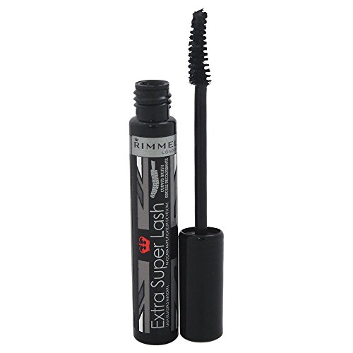 Rimmel London 34788365001 Extra Super Lash Máscara de Pestañas Tono Black, cepillo curvado - 20 gr