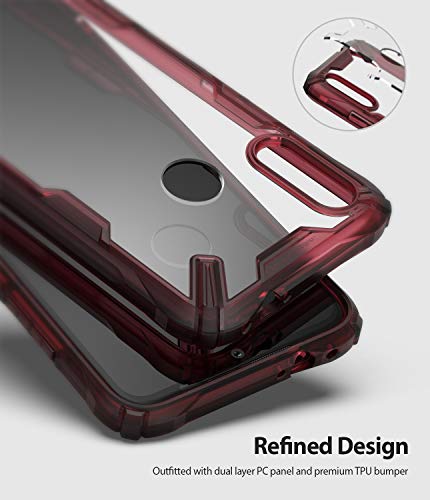 Ringke Fusion-X Diseñado para Funda Redmi Note 7, Funda Redmi Note 7 Pro Protección Resistente Impactos Carcasa para Xiaomi Redmi Note 7, Xiaomi Redmi Note 7 Pro (2019) - Ruby Red