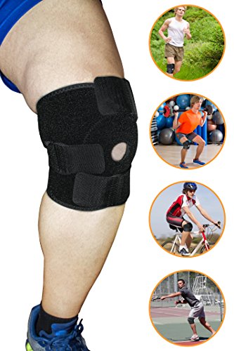 Rodillera Deportiva de Neopreno Ajustable - Rodillera Ortopédica Terapéutica para aliviar y prevenir lesiones. Rodillera Estabilizadora de Compresión para Menisco, Ligamento Lateral y Cruzado Anterior