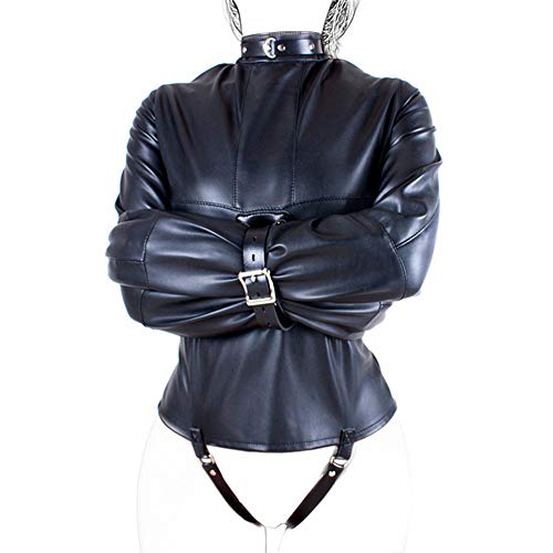 Ropa De Cuero Esclava Hembra Adulta Hebilla Ajustable Top Negro Juego De Ligar Para Adultos Bdsm Equipment