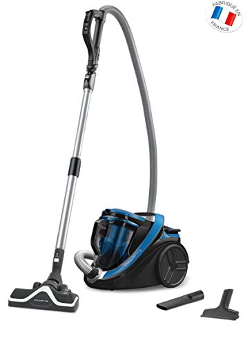 Rowenta Silence Force Cyclonic Classic RO7611EA Aspirador trineo sin bolsa, 750 W, silencioso 67 dB, capacidad 2.5 L, color azul y negro