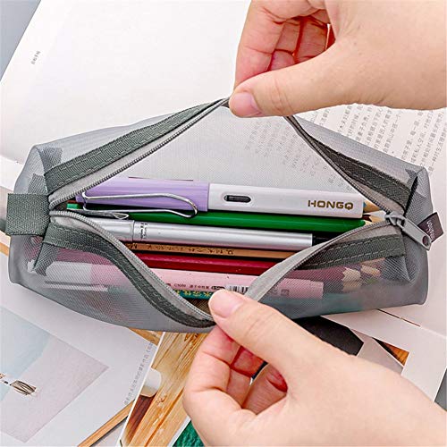 Ruikey Bolso De Pluma Del Hilado Neto Estuches Kawaii Escolares Estuche Escolar Creativa De Gran Capacidad Cartera Bolsa De Cosméticos Conveniente Para Los Estudiantes Jóvenes