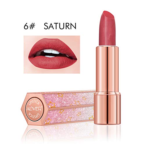 S-TROUBLE Lápiz Labial Mate de 8 Colores Starry Sky Starlight Hidratante Impermeable Larga duración Brillo Labial pigmentado Maquillaje Cosmético