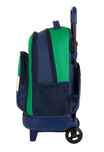 Safta Mochila Escolar con Carro Incluido y Espalada Acolchada de Benetton, Multicolor (Benetton 1965)