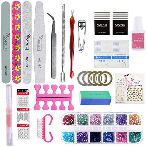 Saint-Acior Secador de Uñas 36W UV/LED Lámpara Uñas Esmaltes Semipermanentes Nail Art Esmaltes en Gel 20pcs Kit Uñas de Gel Soak off 8ml Base Coat Top Coat Manicura Pedicura Kit