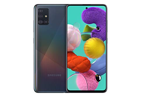 Samsung Galaxy A51 - Dual SIM, Smartphone de 6.5" Super AMOLED (4 GB RAM, 128 GB ROM, cámara Trasera 48.0 MP + 12.0 MP + 5.0 MP + 5 MP, cámara Frontal 32 MP) Negro