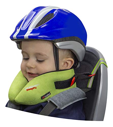 SANDINI SleepFix® Kids BIKE – Cojín cervical con función de sujeción y compensación de temperatura - Accesorio de asiento infantil para bicicleta - Evita que la cabeza de su hijo caiga mientras duerme