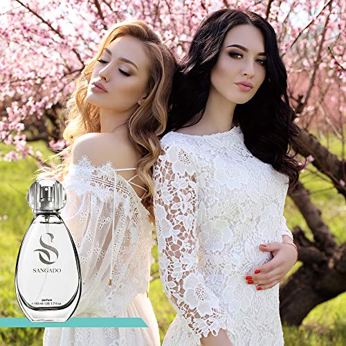 SANGADO Gardenia Y Almizcle Perfume para Mujeres, Larga Duración de 8-10 horas, Olor Lujoso, Chipre Floral, Francesas Finas, Extra Concentrado (Parfum), Spray de 50 ml, Un Gran Regalo Para Mujeres