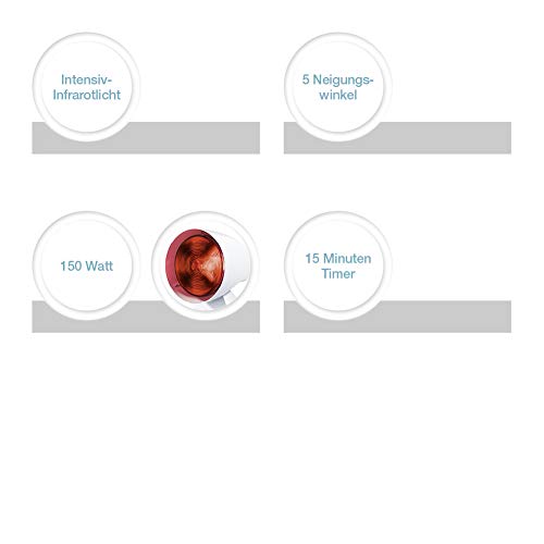 Sanitas SIL 29 lámpara infrarroja, Intensivo de infrarrojos lich con temporizador, función de apagado y ajustable Pantalla