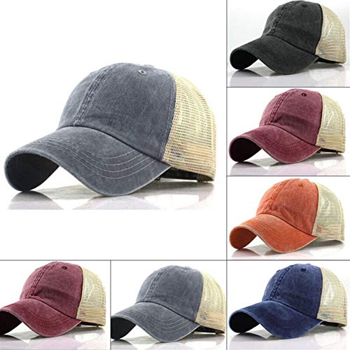 SANKANG Sencilla béisbol de la vendimia hombres del casquillo del Snapback de las mujeres del algodón del verano del sombrero de béisbol sólidos al aire libre Deportes capsula los sombreros gorra de b