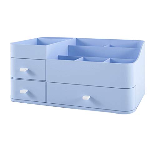 SAP- Caja de Almacenamiento cosmético Home PP Desktop Caja de Almacenamiento cosmético de Gran Capacidad Ahorro de Espacio (Color : Light Blue)