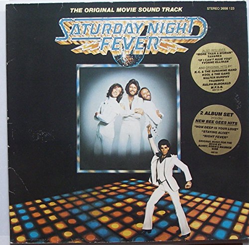 SATURDAY NIGHT FEVER / THE ORIGINAL MOVIE SOUND TRACK / 1977 / Klapp-Bildhülle mit illustrierter ORIGINAL Text-Beilage und illustrierter ORIGINAL Text-Innenhülle / RSO # 2479 199 und 200 / Deutsche Pressung / 12" Vinyl Doppel-Langspiel Schallplatte / Bee 