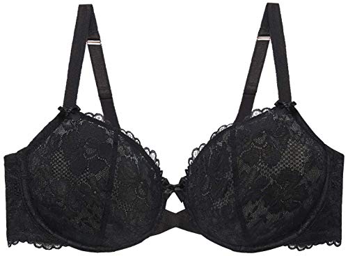 Savage X Fenty Floral Lace Convertible T-Shirt Bra, Sujetador para Mujer, Negro (Black Caviar), 38DD