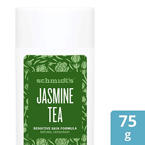 Schmidt's Déodorant d'Origine Naturelle Stick Thé au Jasmin Efficace 24h Formule Pour Peaux Sensibles, Certifié Vegan 75g