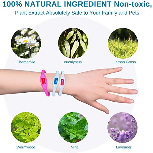 SCOBUTY Pulsera Repelente de Mosquitos,Mosquito Anti Pulsera,Pulsera Antimosquito,extractos de Plantas Naturales, sanos, no tóxicos, Impermeables,adecuados para Viajes y Viajes de Negocios