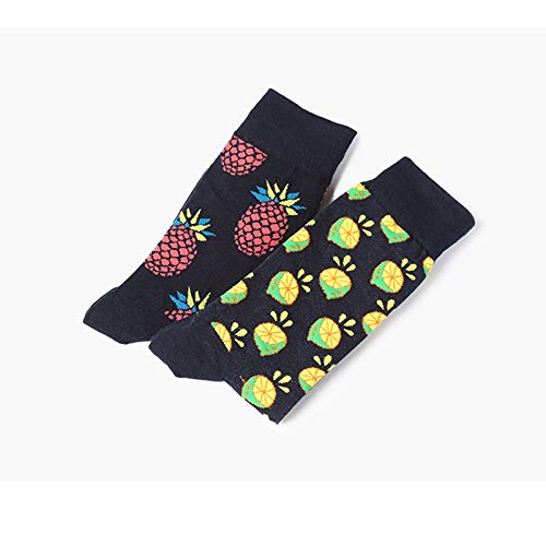 Scrox 1 Pares Calcetines Mujer Invierno Sock Creativo Estampado de Frutas Unisex Algodón Personalidad Casual Otoño Piso Calcetines Espesar Original Regalo (#2)