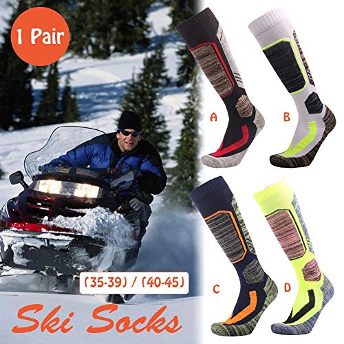 Seasaleshop Calcetines Algodon Calcetines Calcetines de Hombre Transpirable, Absorbente del Sudor, Antifricción,Adecuado para Esquiar, Hacer Motos de Nieve, Montañismo, Patinaje sobre Hielo, etc. …