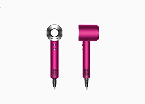 secador de pelo Dyson Supersonic, color metal y Fucsia, HD01, set de regalo