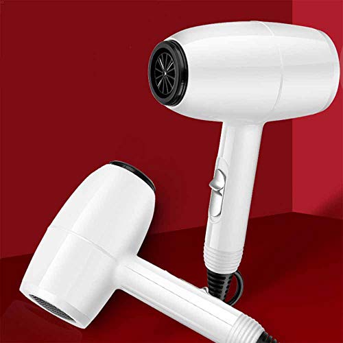 Secador de Pelo Profesional-1000W Secador profesional iónico de, que incluyen 1 boquillas, 2 Velocidades, Secador Silencioso Ionico, Secador Que No DañA el Pelo,Secador Viaje Potente,Rojo