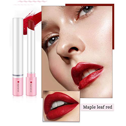 Set de paquete de lápiz labial de cigarrillo mate, 4 colores Tubo de lápiz labial mate resistente al agua mate de larga duración Maquillaje de labios rojos desnudos