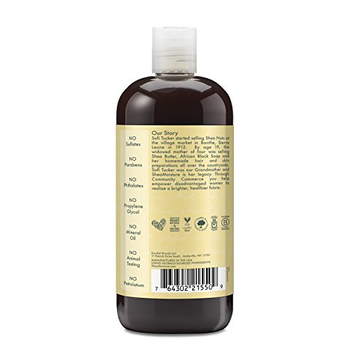 SheaMoisture Jamaican Black Castor Oil Strengthen, Grow & Restore Unisex Profesional Champú 482ml - Champues (Grow & Restore, Unisex, Profesional, Champú, Cabello dañado, 482 ml, Brillo, Suavizante)