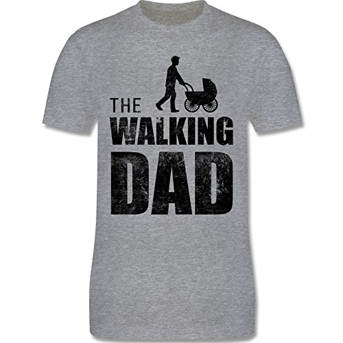 Shirtracer Camisetas Hombre The Walking Dad Regalo de cumpleaños para el Padre (Gris, L)