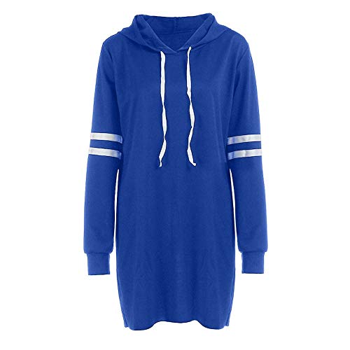 SHOBDW Liquidación Venta Moda Mujer Sexy Nueva Otoño Invierno Sudadera con Capucha Larga Sudadera Jersey Pullover Manga Larga Vestido(Azul,XL)