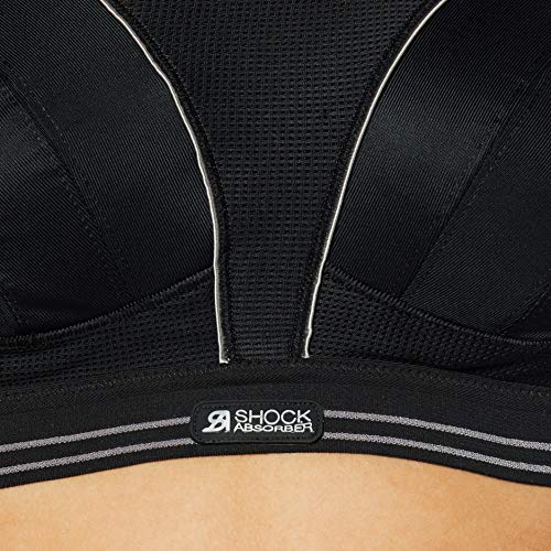 Shock Absorber Ultimate Run Bra, Sujetador Deportivo para Mujer, Negro (Black/Silver), 90B (75B EU)