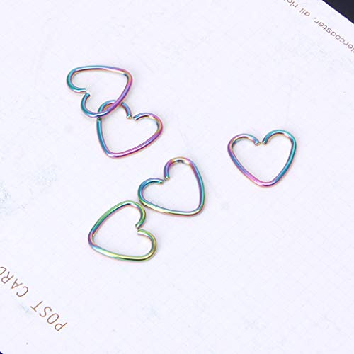 SimpleLife Pendientes de botón de corazón para Mujeres, Falso Tragus Piercing Hoop Helix Cartílago Tragus Daith Pendientes