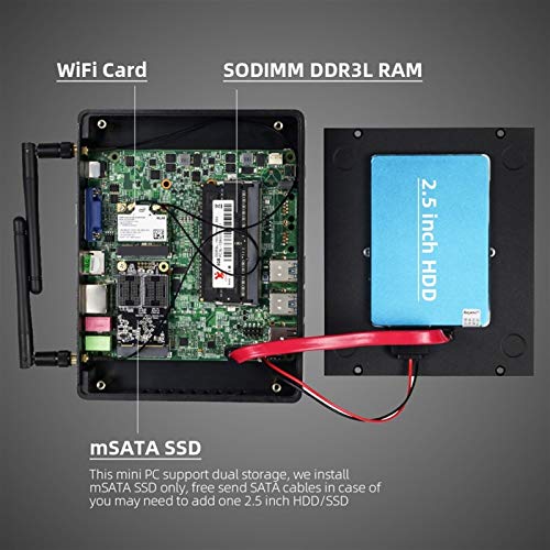 Sin Ventilador Mini PC con Windows 10 4K HTPC Thin Client HDMI VGA Computadora de Escritorio Wi-Fi 6xUSB Intel Core i5 7200U 7100U i3 i7 4500U